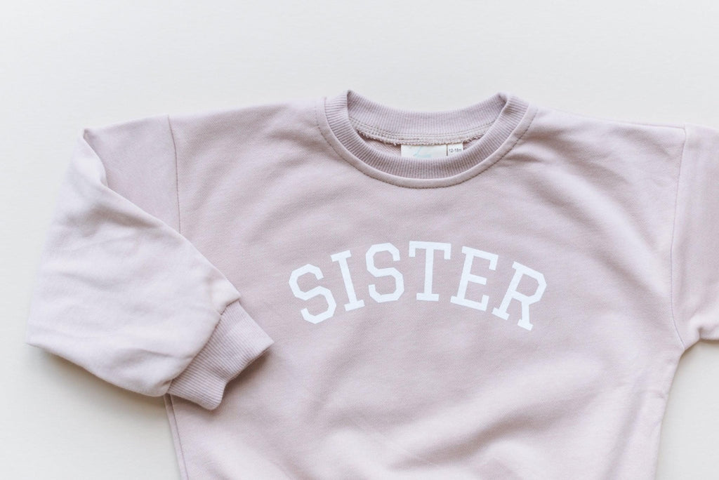 Sister Graphic Crewneck Sweatshirt: French Terry Outfit - Shop Avnu