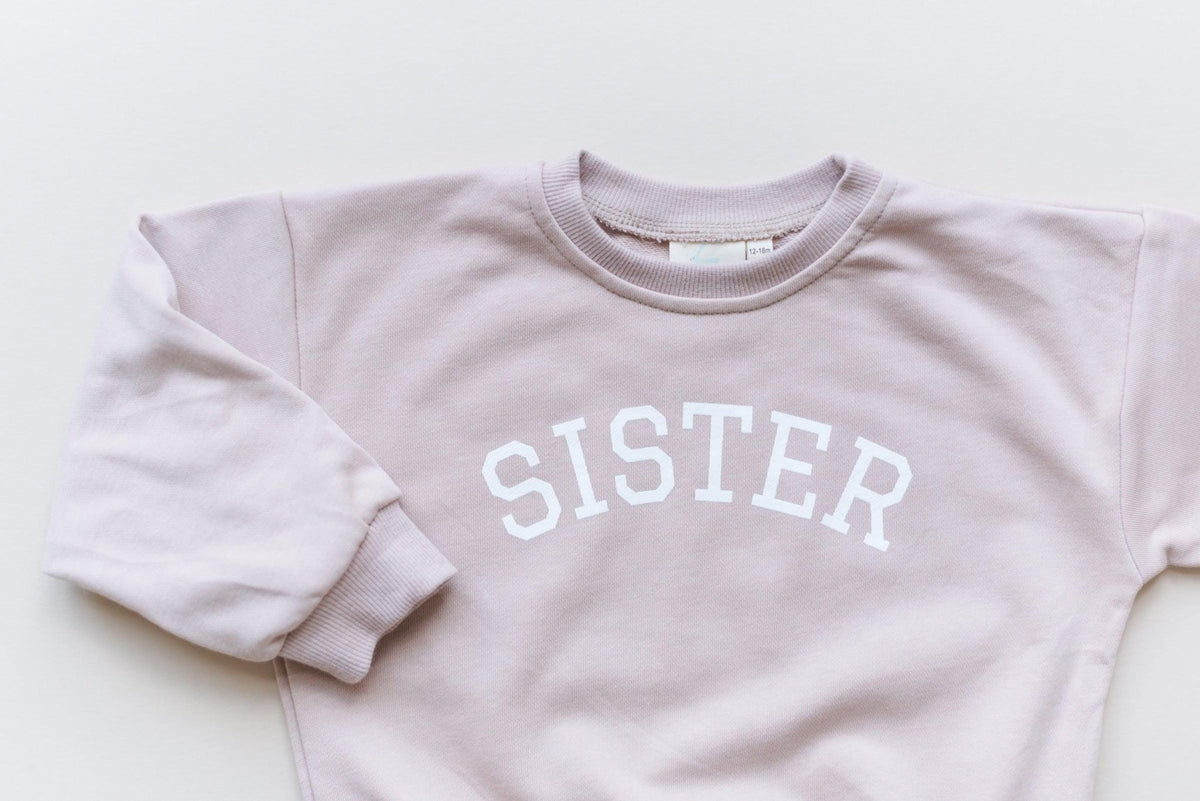 Sister Graphic Crewneck Sweatshirt: French Terry Outfit - Shop Avnu