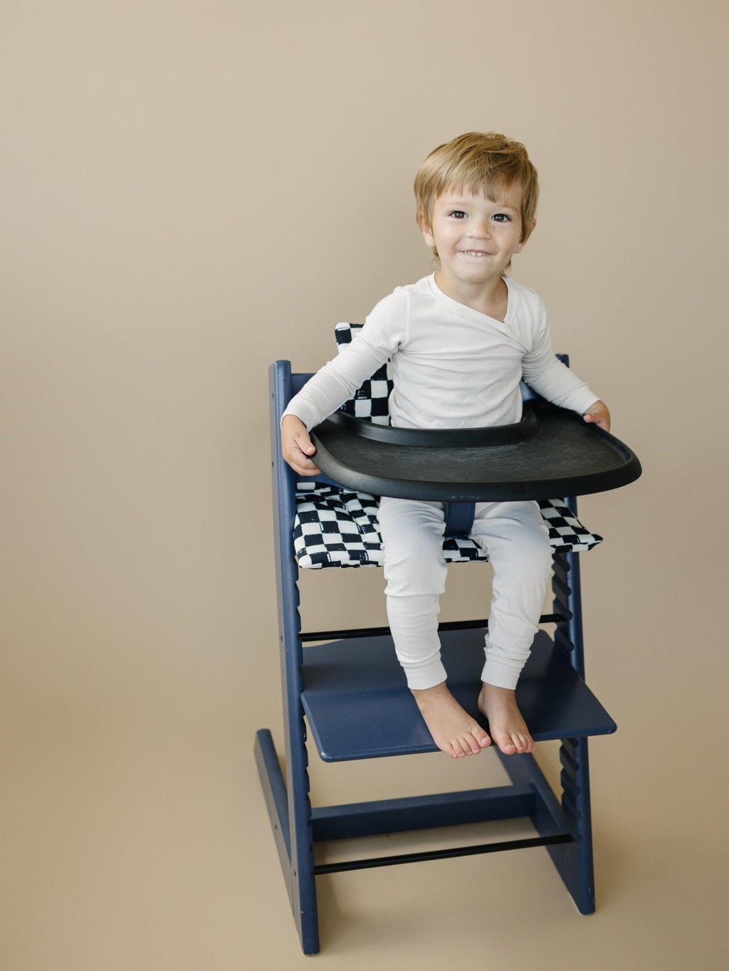 Black & White Checkered Highchair Cushion - Wipeable Stokke Tripp Trapp Cover - Shop Avnu