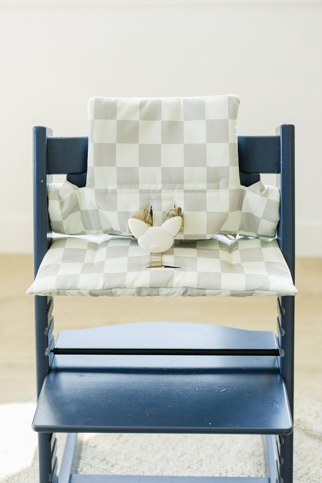 Wipeable Highchair Cushion for Stokke Tripp Trapp: Neutral Checkered Cover - Shop Avnu