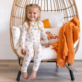 Pumpkin Posie Bamboo Pajamas: Fall Baby & Toddler PJs - Shop Avnu