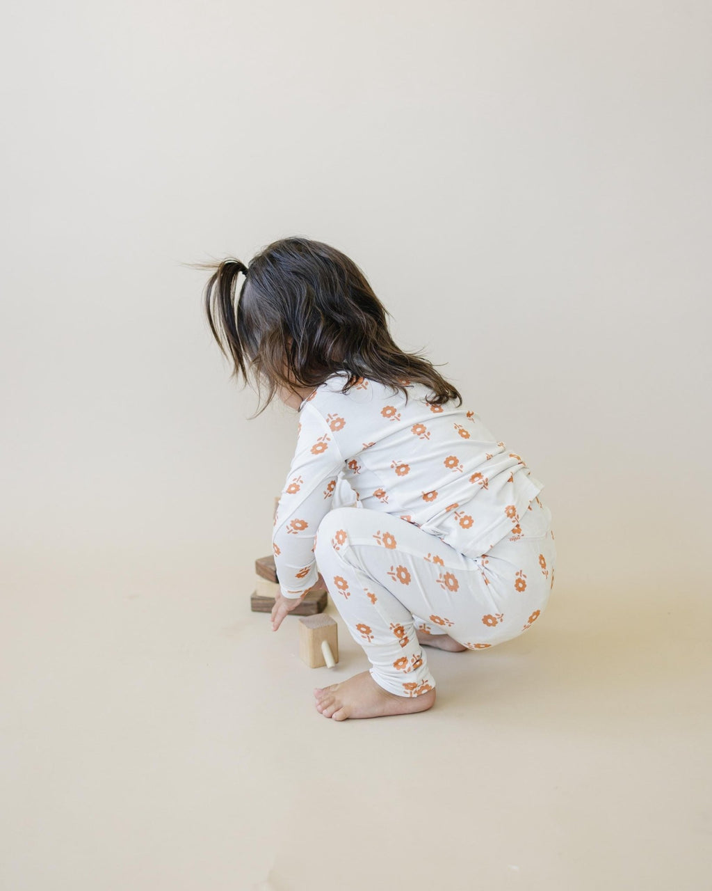 Pumpkin Posie Bamboo Pajamas: Fall Baby & Toddler PJs - Shop Avnu