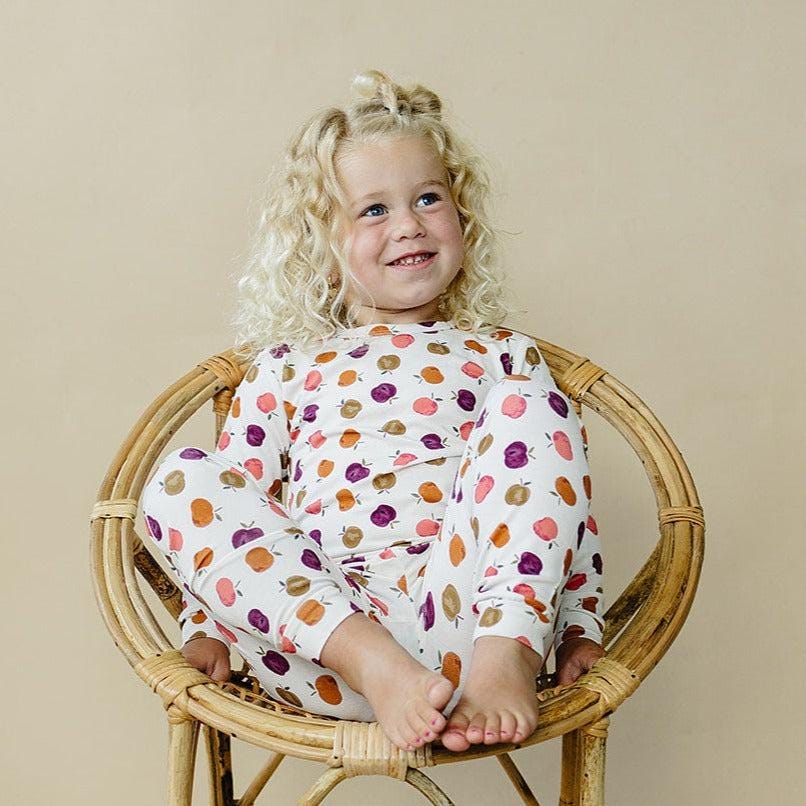 Apple of My Eye 2pc Bamboo Pajamas - Fall Girls PJs - Shop Avnu