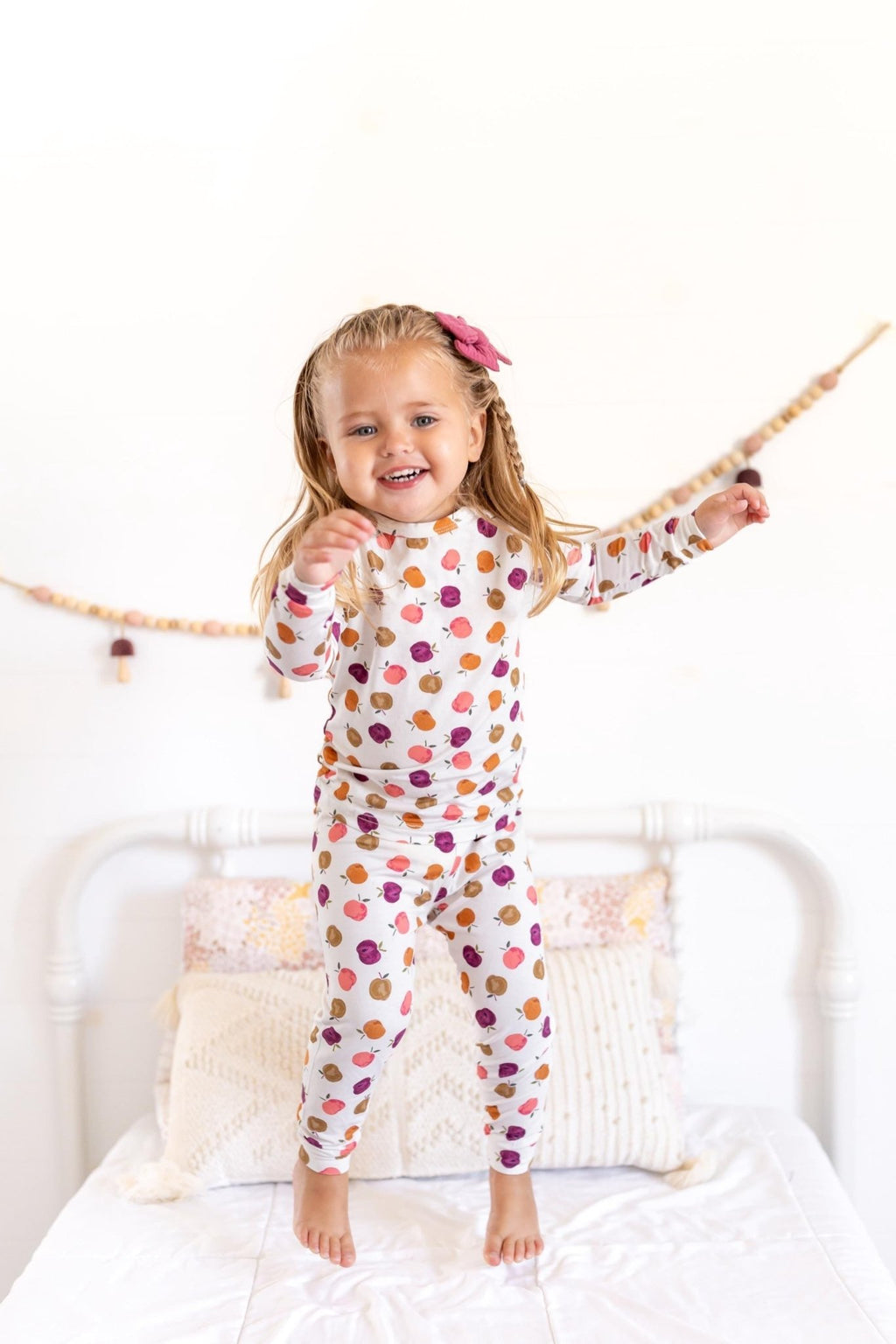 Apple of My Eye 2pc Bamboo Pajamas - Fall Girls PJs - Shop Avnu