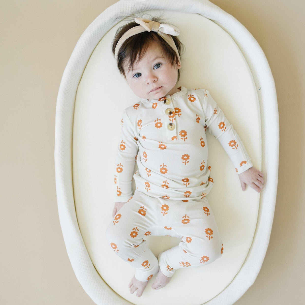 Pumpkin Posie Bamboo Pajamas: Fall Baby & Toddler PJs - Shop Avnu