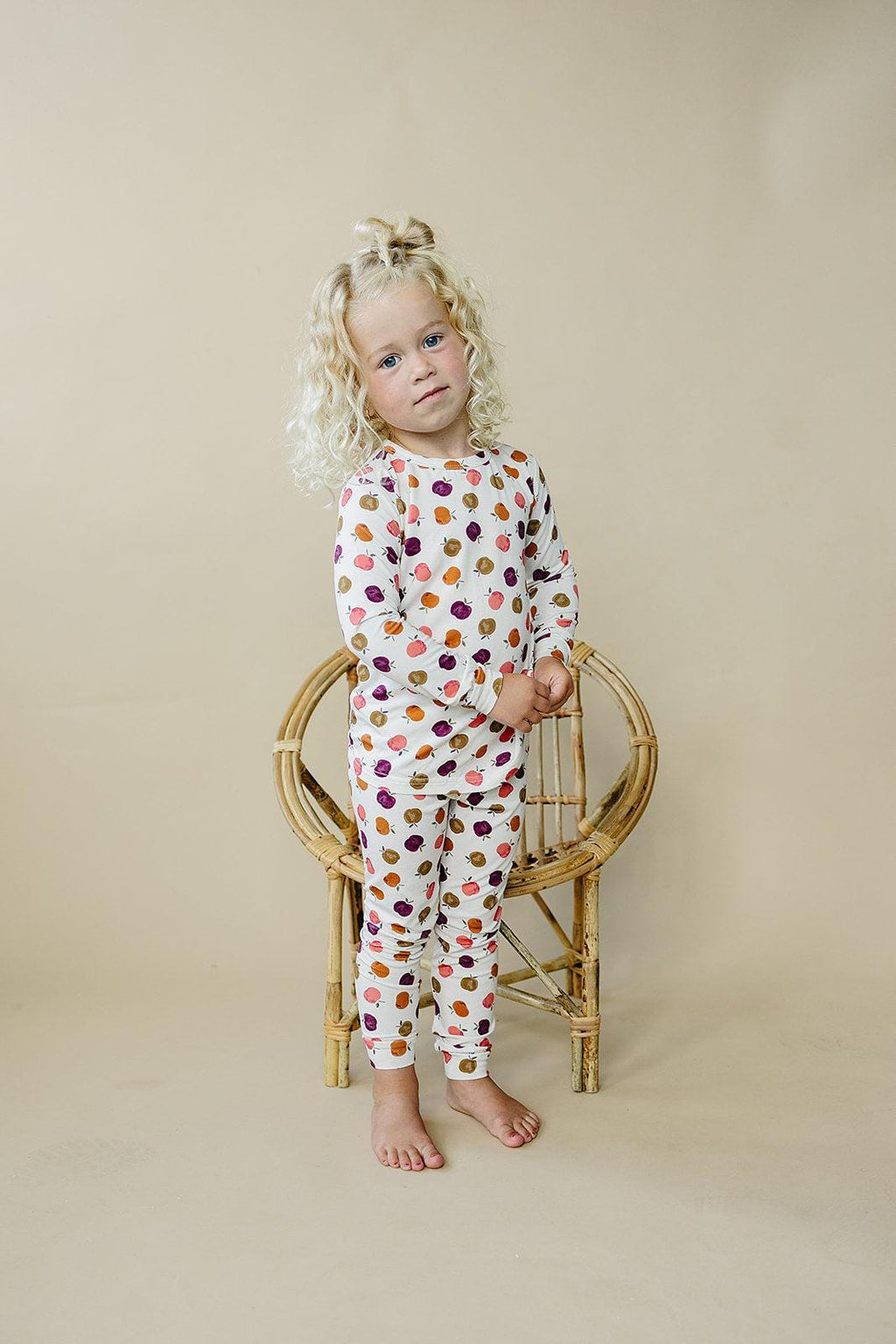 Apple of My Eye 2pc Bamboo Pajamas - Fall Girls PJs - Shop Avnu