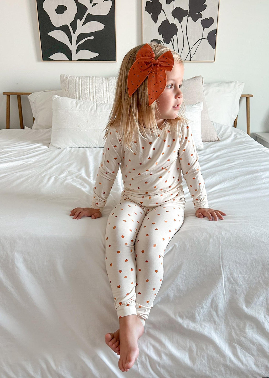 Little Pumpkin 2pc Bamboo Pajamas - Toddler and Kids Fall PJs - Shop Avnu