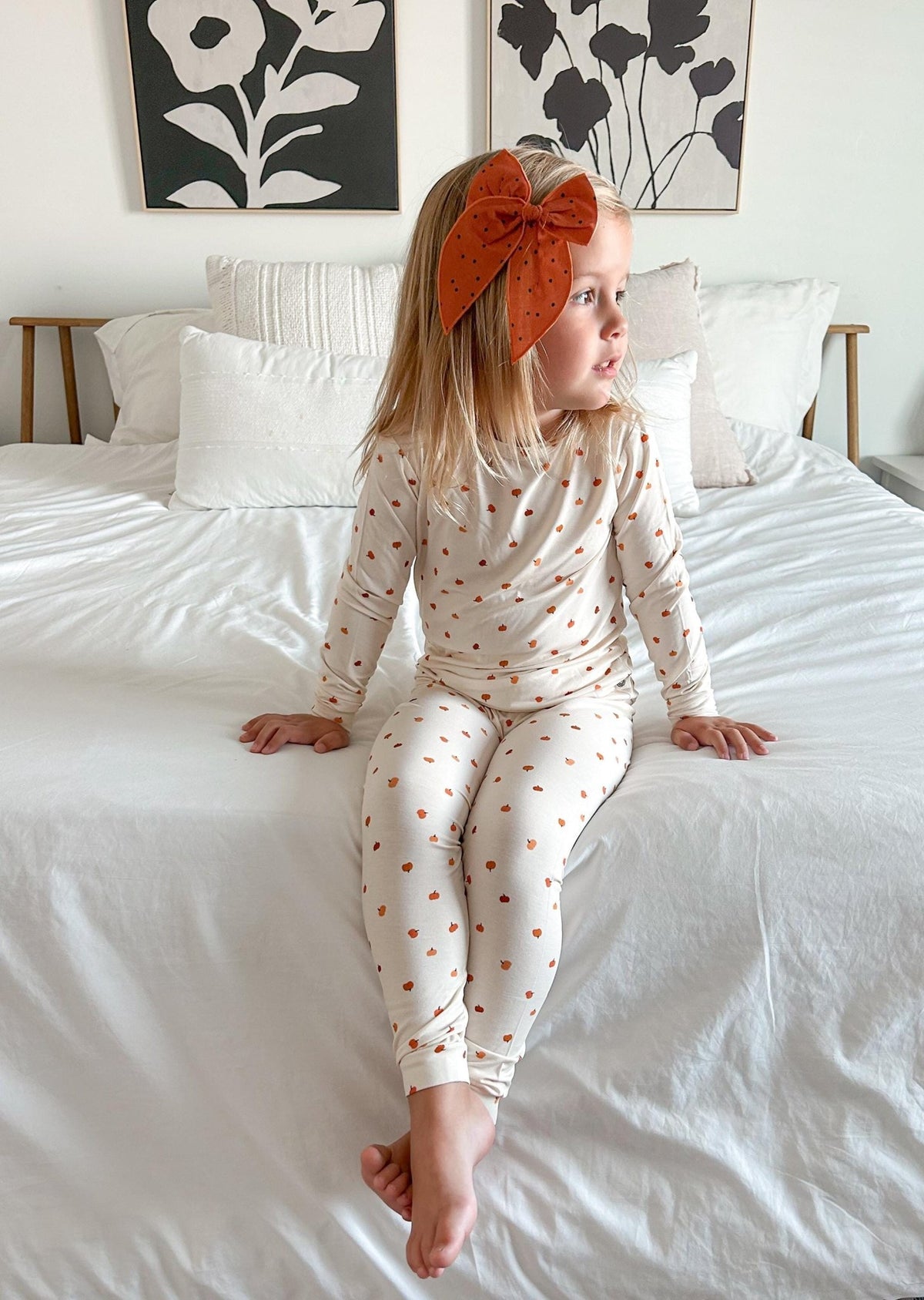 Little Pumpkin 2pc Bamboo Pajamas - Toddler and Kids Fall PJs - Shop Avnu