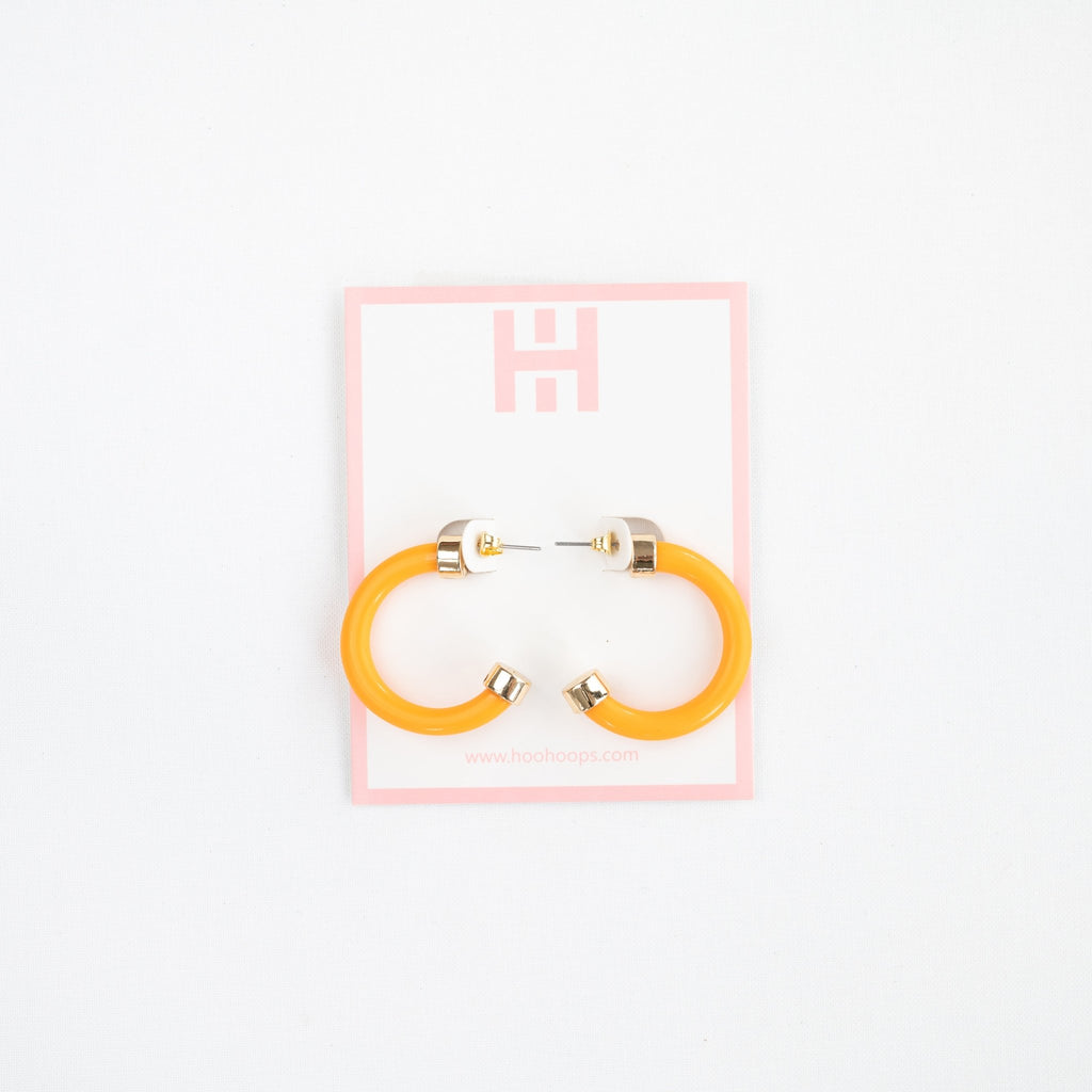 Bright Orange Mini Hoop Earrings - Shop Avnu