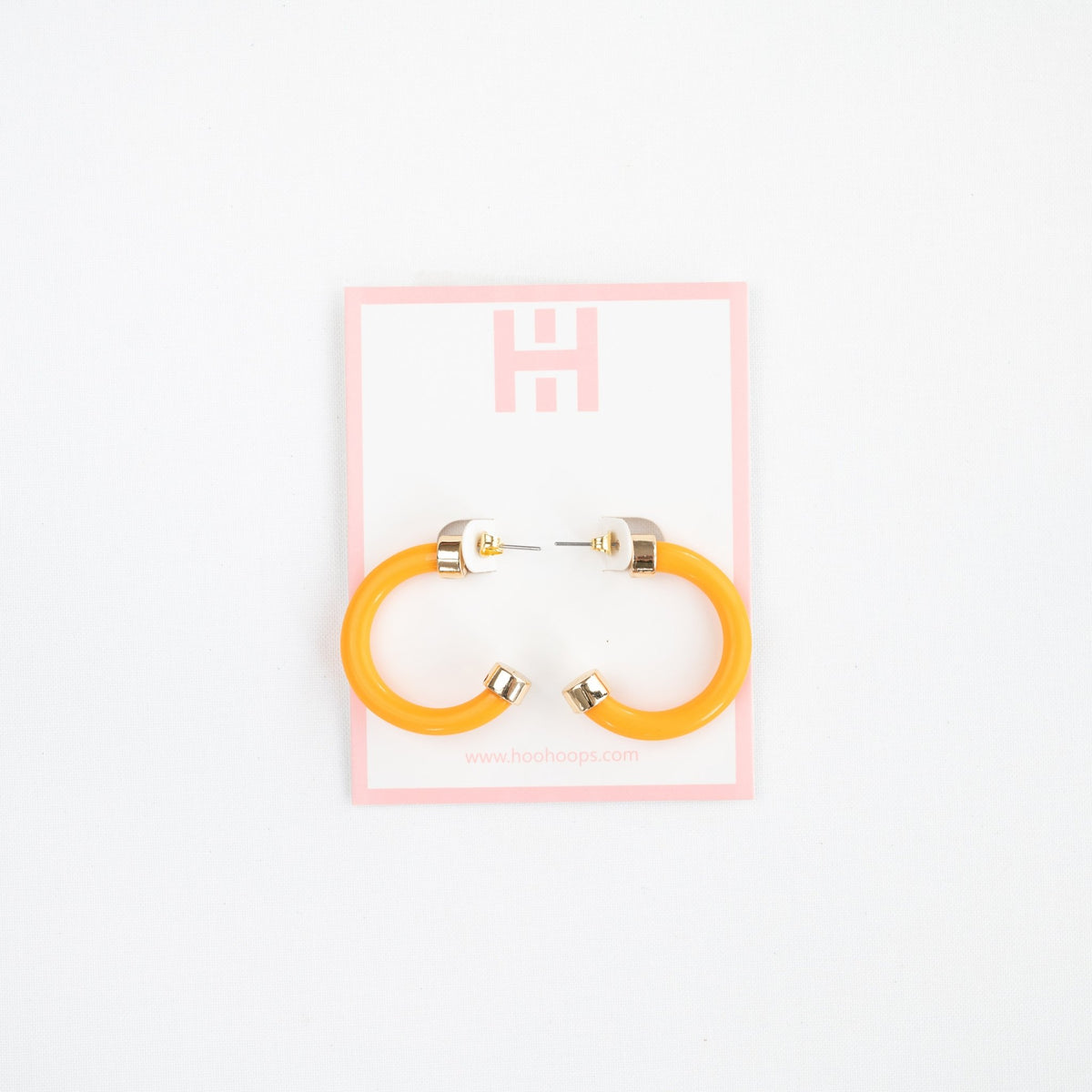 Bright Orange Mini Hoop Earrings - Shop Avnu
