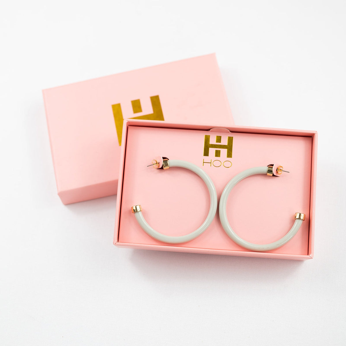Off White Hoop Earrings - Shop Avnu