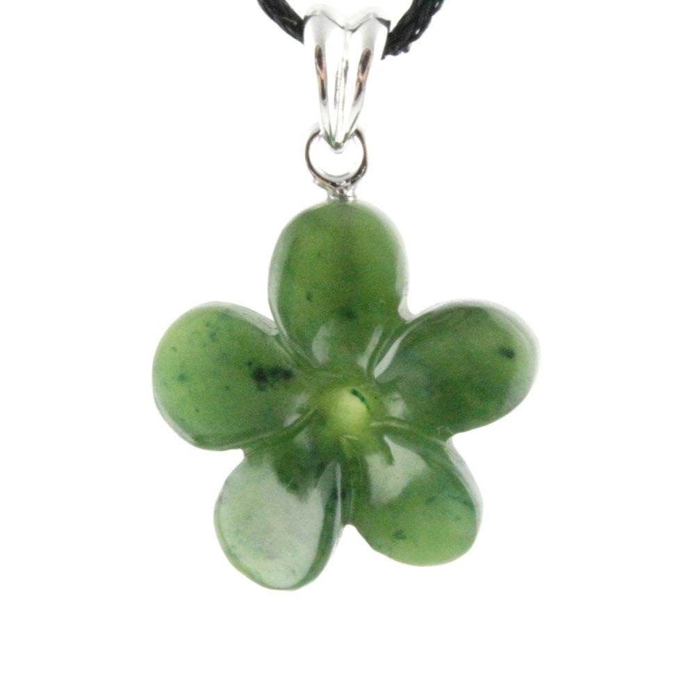 Jade Flower Pendant, Forget Me Knot - Shop Avnu