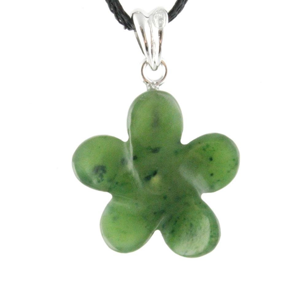 Jade Flower Pendant, Forget Me Knot - Shop Avnu