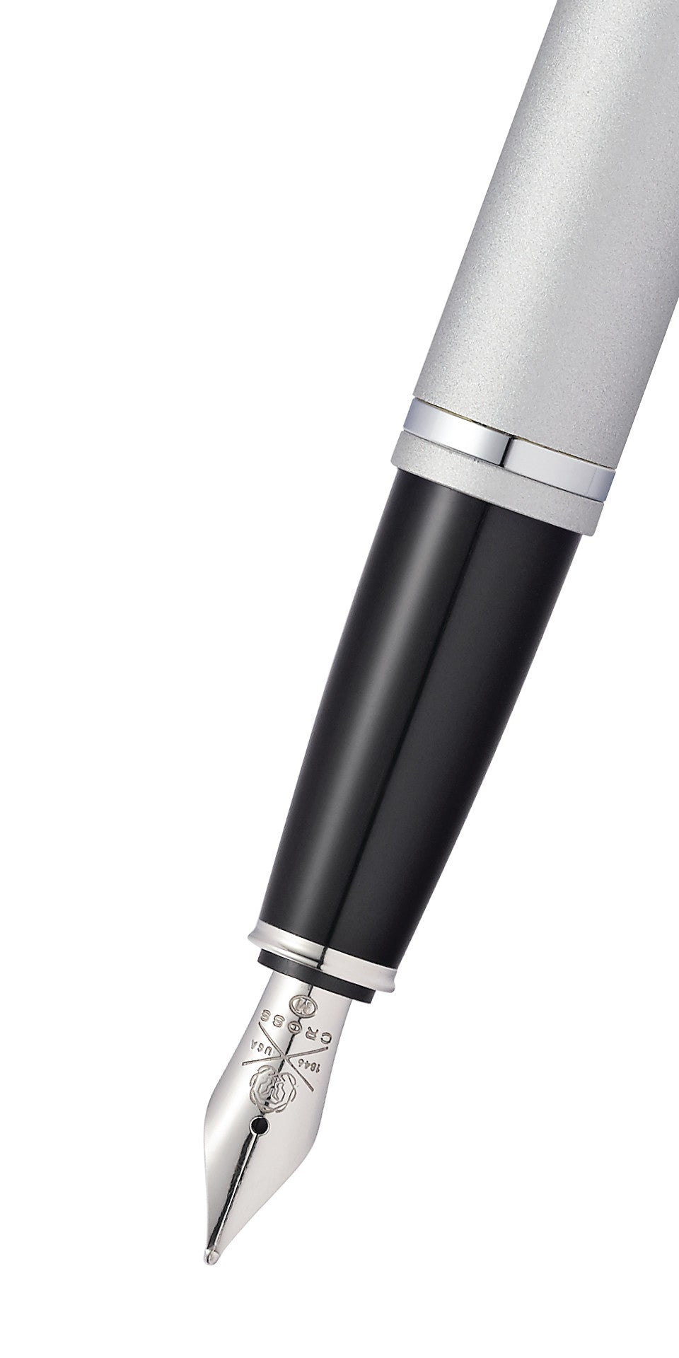 Calais™ Satin Chrome Stainless Steel Medium Nib Fountain Pen