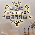 Wooden Led Family Tree - Black Ember