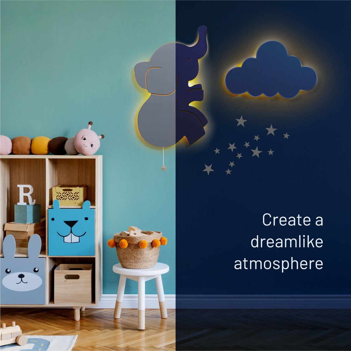 LumiDreams Wall Light - Kid's Decor Nightlight Elephant - Shop Avnu