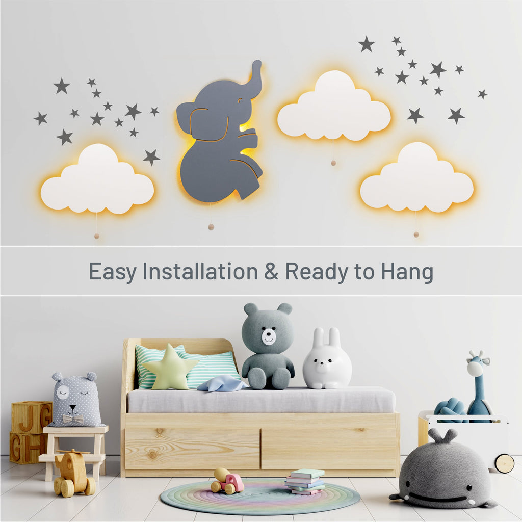 LumiDreams Wall Light - Kid's Decor Nightlight Elephant - Shop Avnu