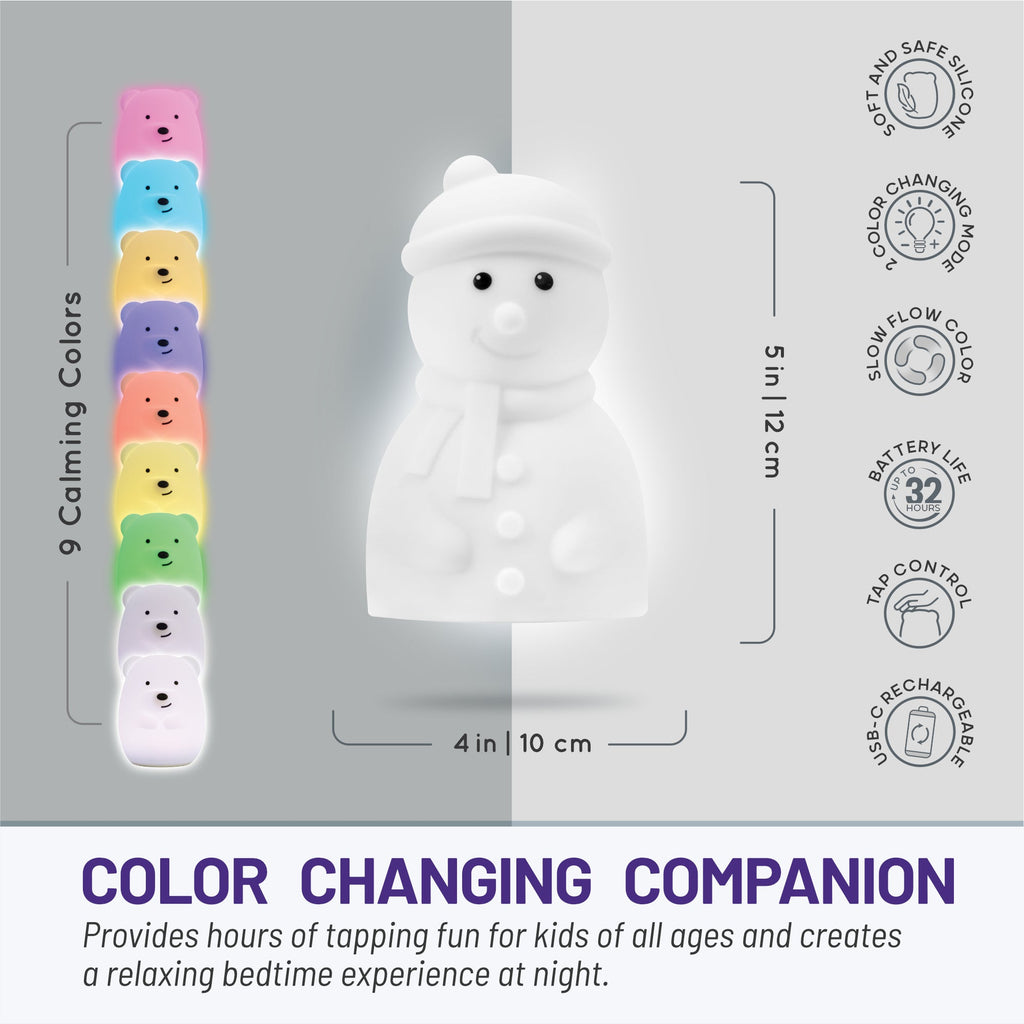 LumiPets® Stanley the Snowman - Children's Touch Night Light Junior - Shop Avnu