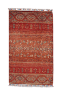 Afghan Khorjin-Gabbeh (2'06"x4'02") rust/red