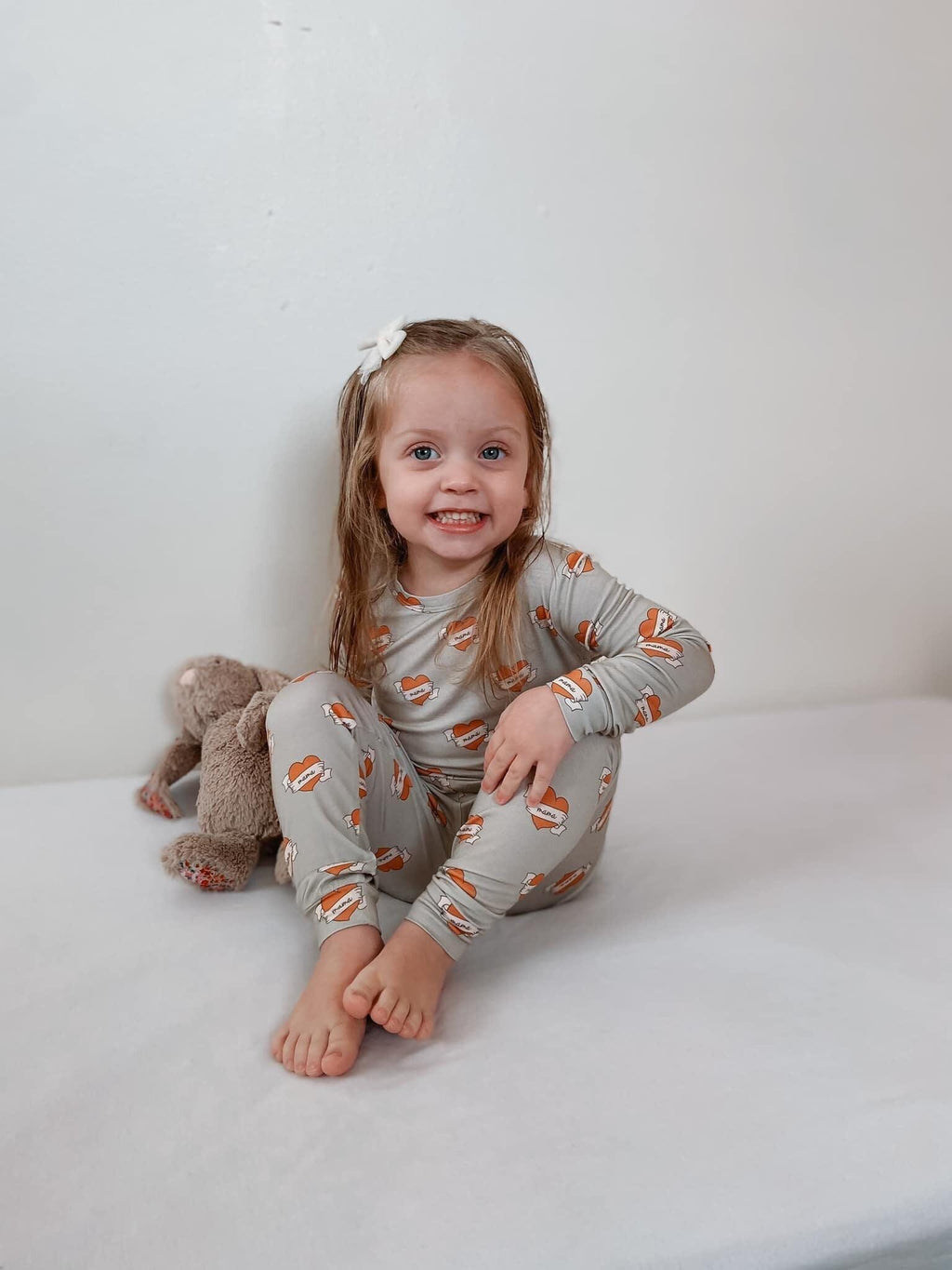 Mama Tattoo Hearts 2pc Bamboo Pajamas - Shop Avnu