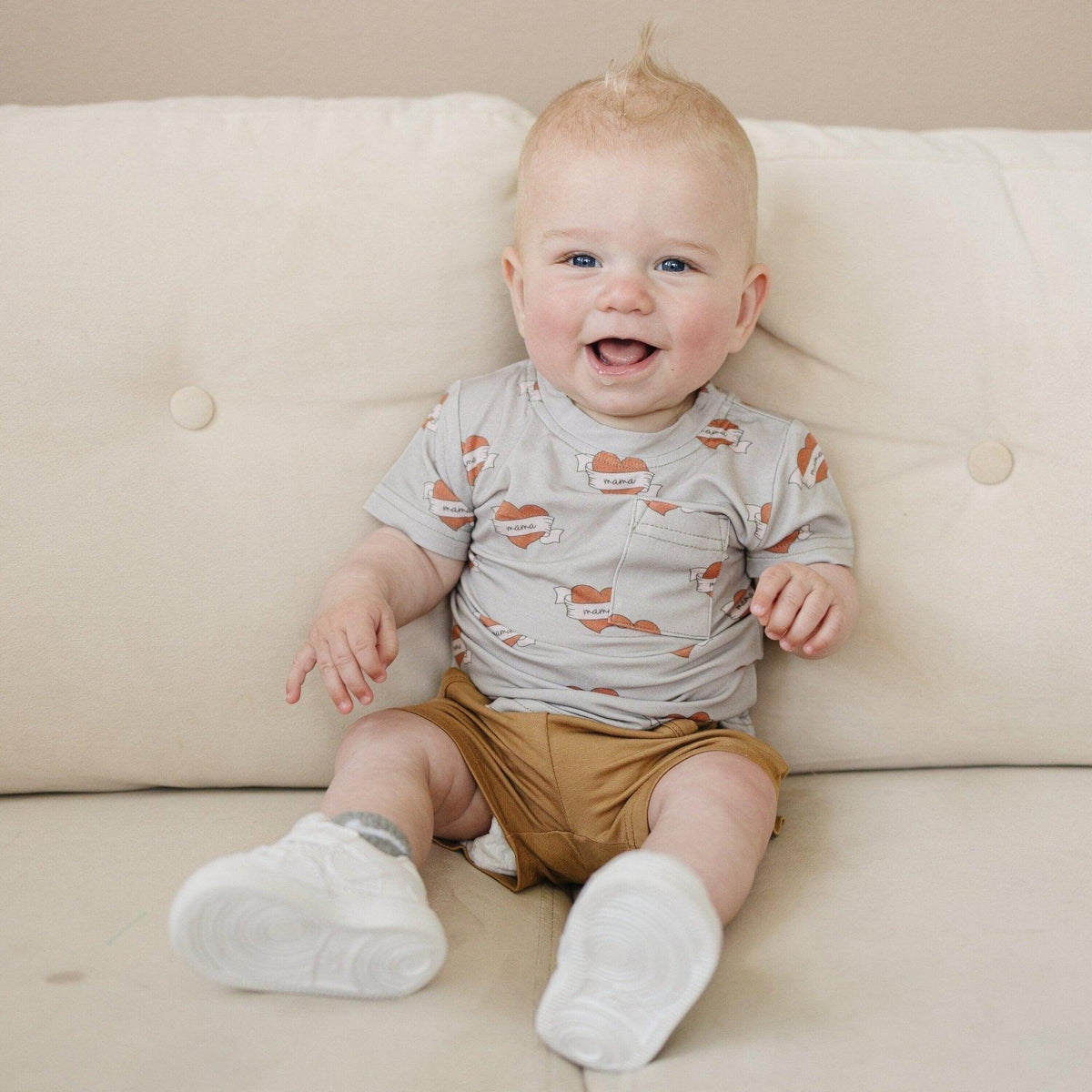 Mama Tattoo Hearts Bamboo Tee - Shop Avnu