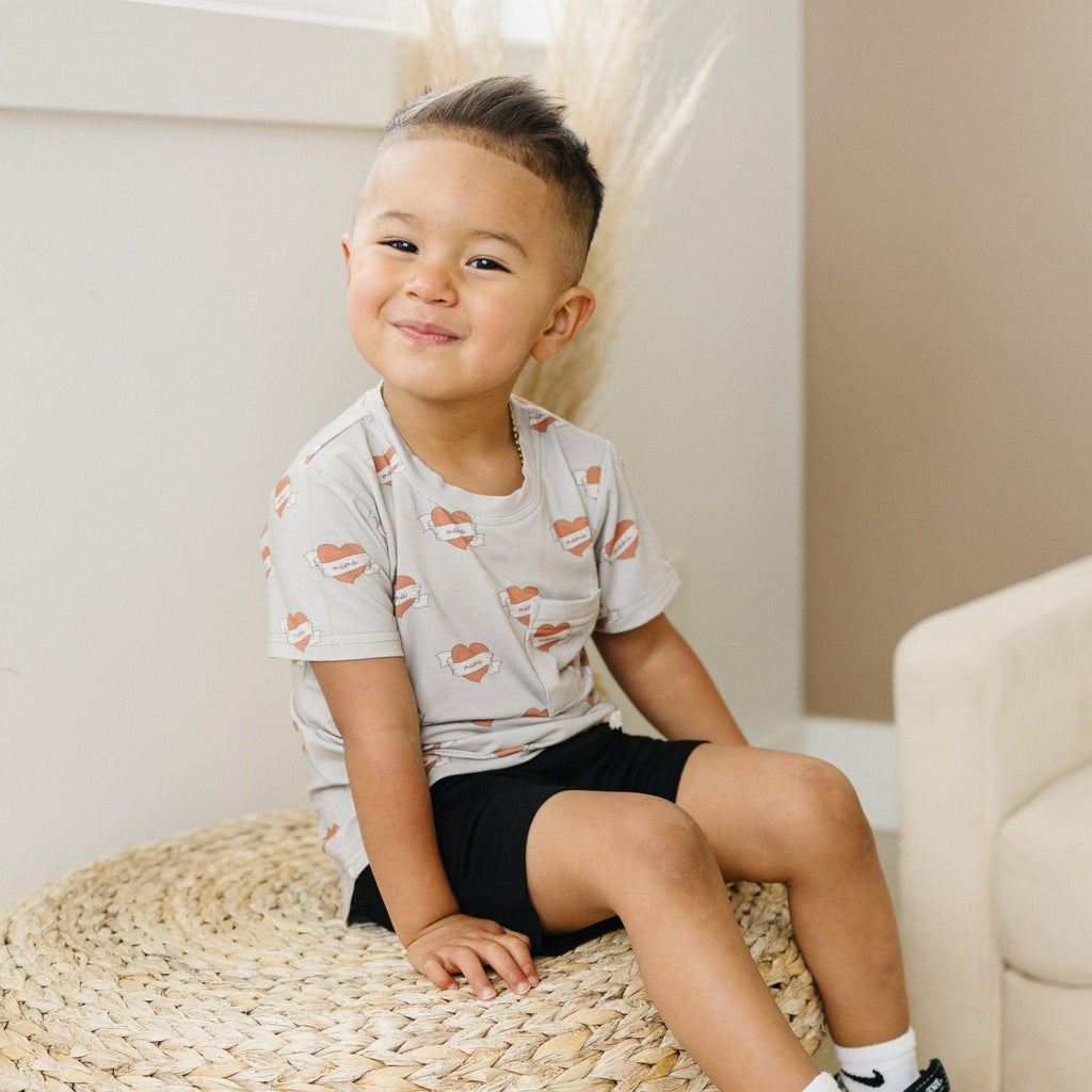 Mama Tattoo Hearts Bamboo Tee - Shop Avnu