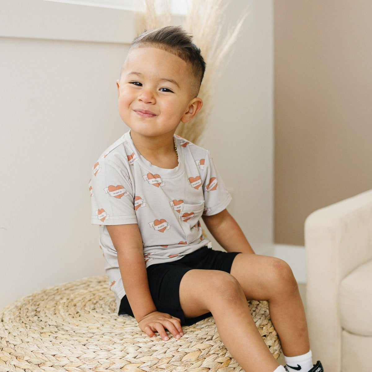 Mama Tattoo Hearts Bamboo Tee - Shop Avnu