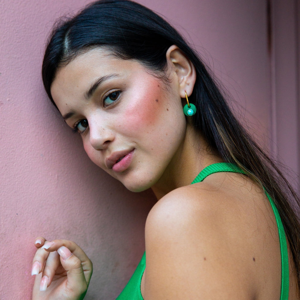 Deco Glam Medallion Oval Hoops - Shop Avnu