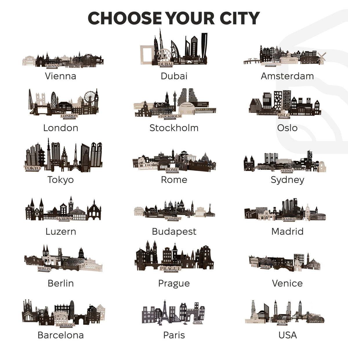Wooden Travel Decor Memory City – Oslo