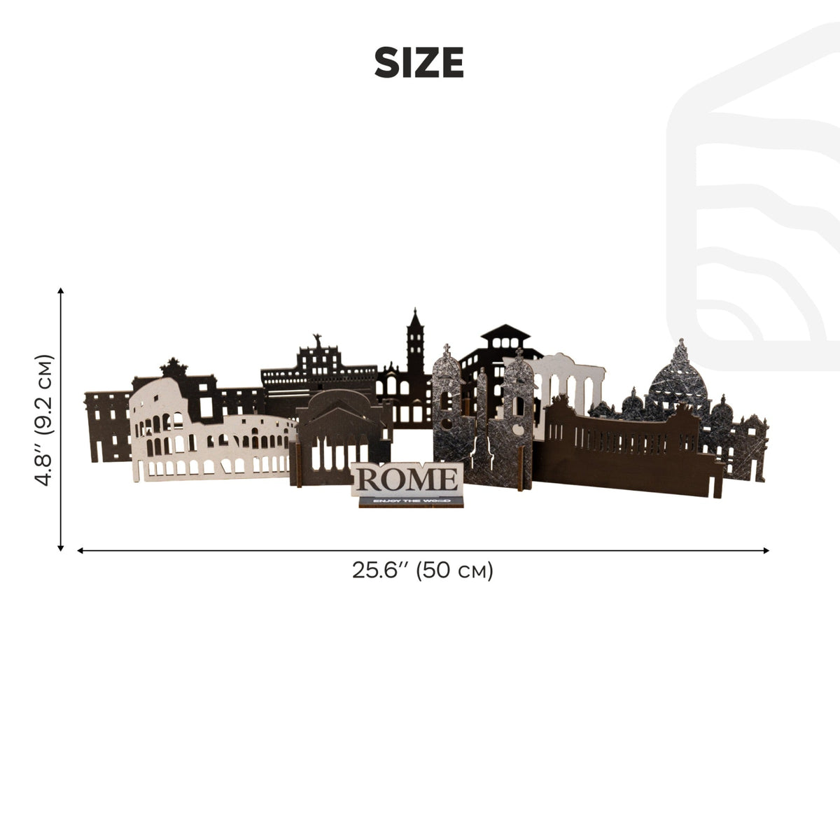 Wooden Travel Decor Memory City – Rome