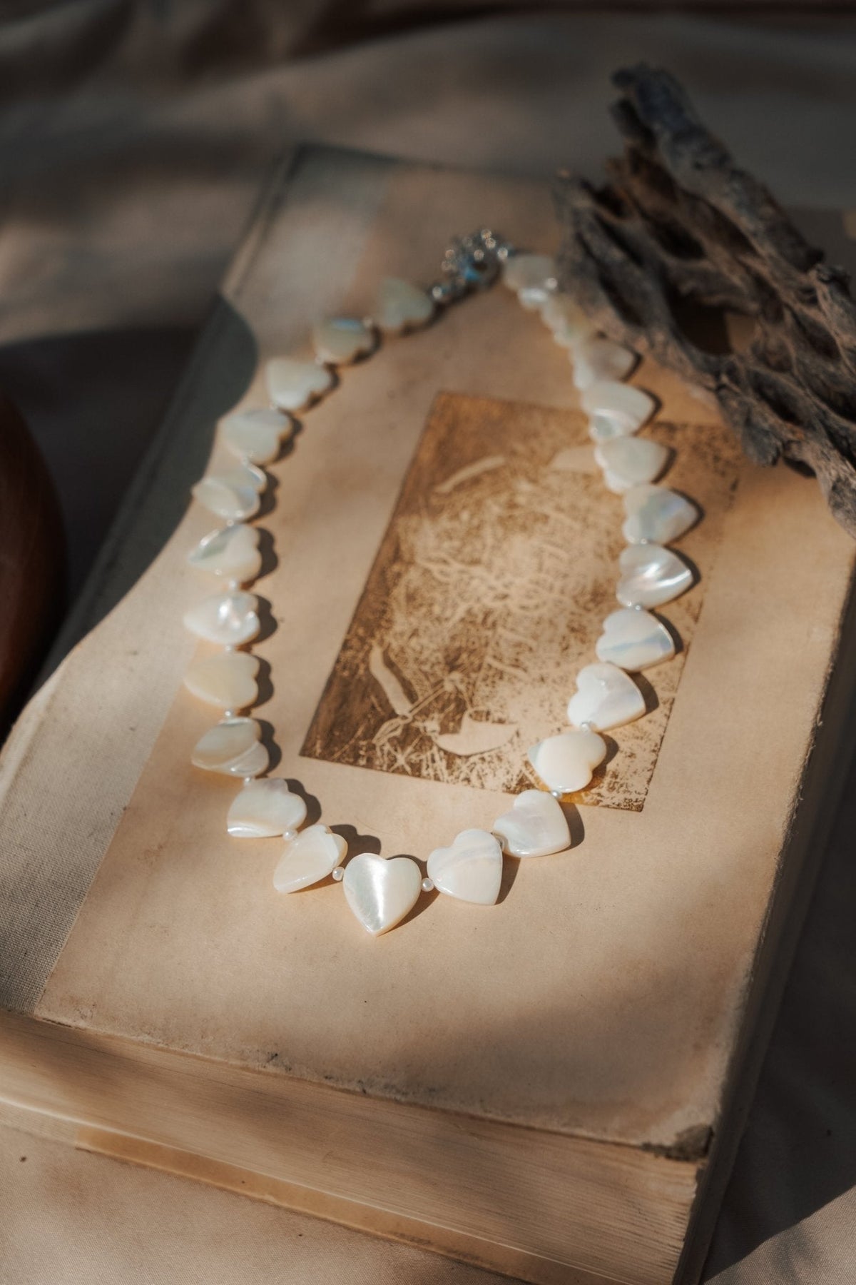 Mother of Pearl Heart Necklace