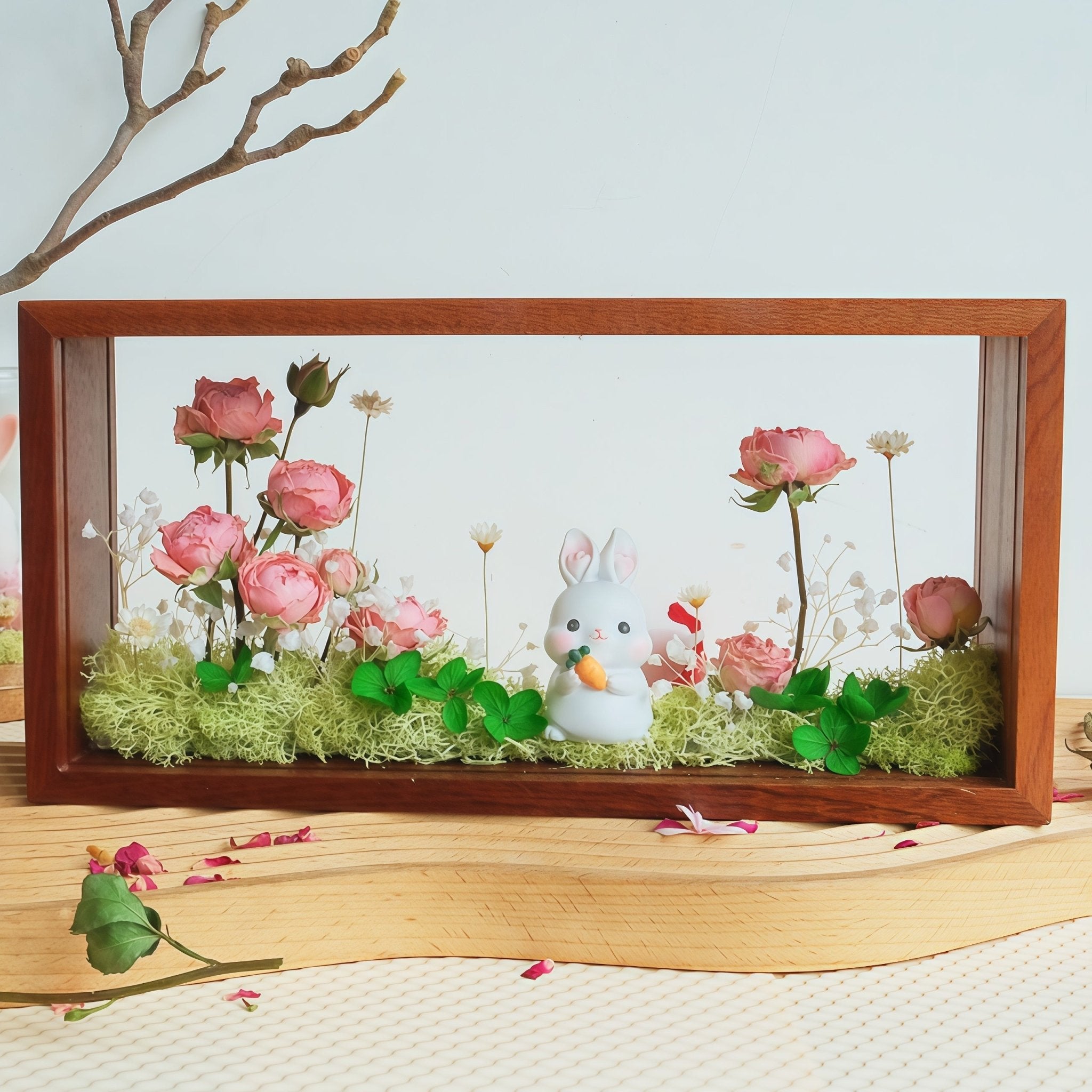 "My Unique Rose" - The Little Prince & Real Preserved Flower Shadow Box Art