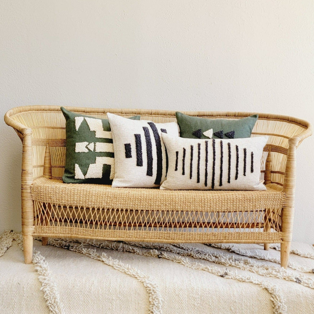 Ndebele Forest Green Throw Pillow