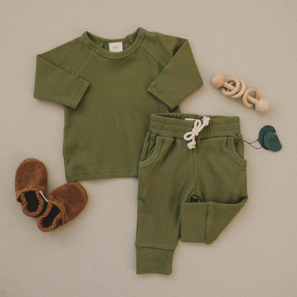 Organic Cotton Ribbed 2pc Set - more colors - Shop Avnu