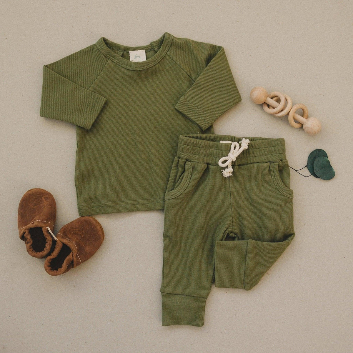 Organic Cotton Ribbed 2pc Set - more colors - Shop Avnu