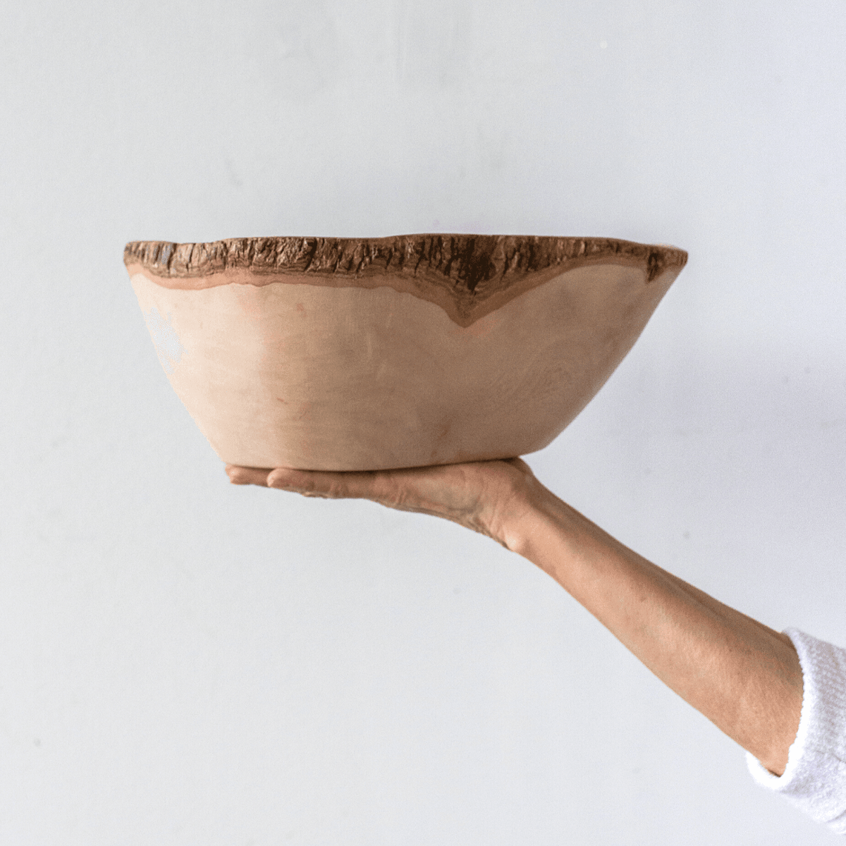 Jacaranda Hand-carved Wood Trinket Bowl