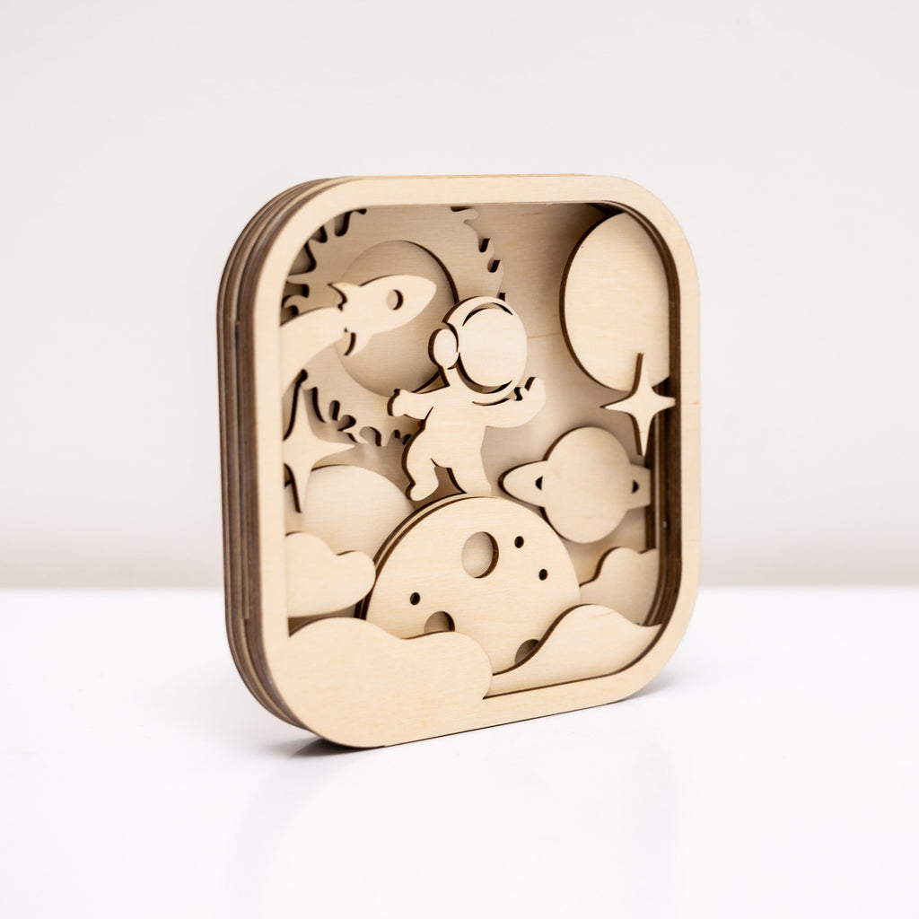 3D DIY Wood Painting Kit for Kids – Space