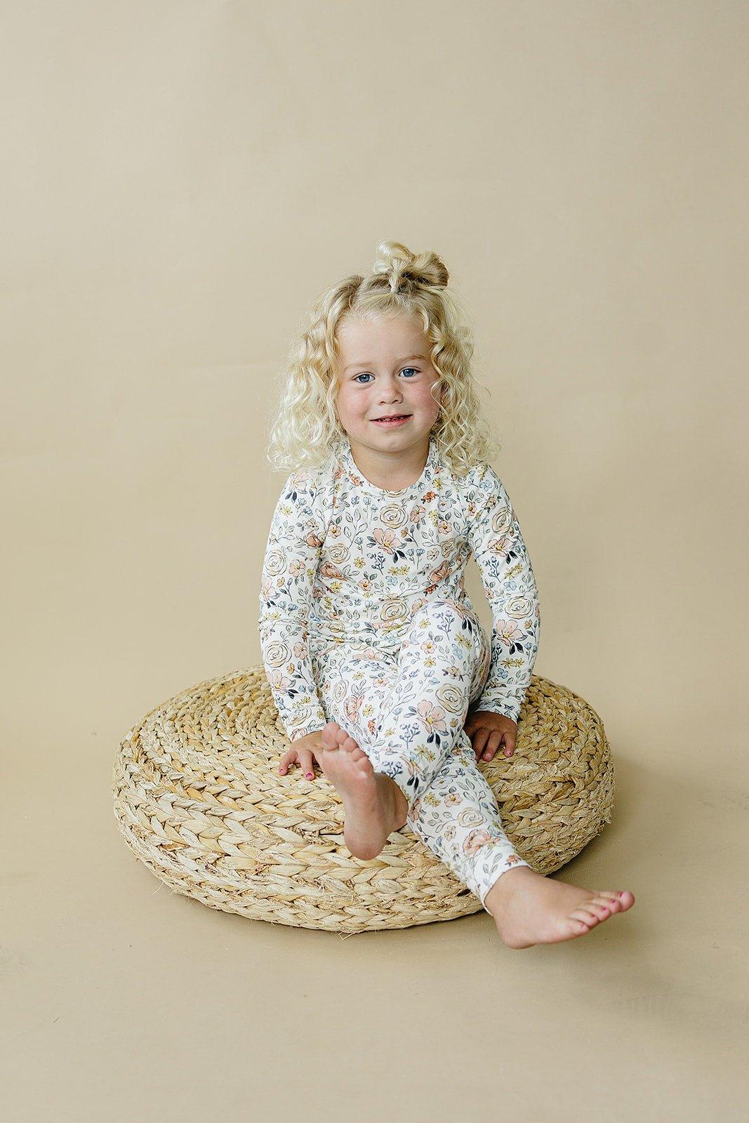 Pastel Petals 2pc Modal Pajamas - Shop Avnu