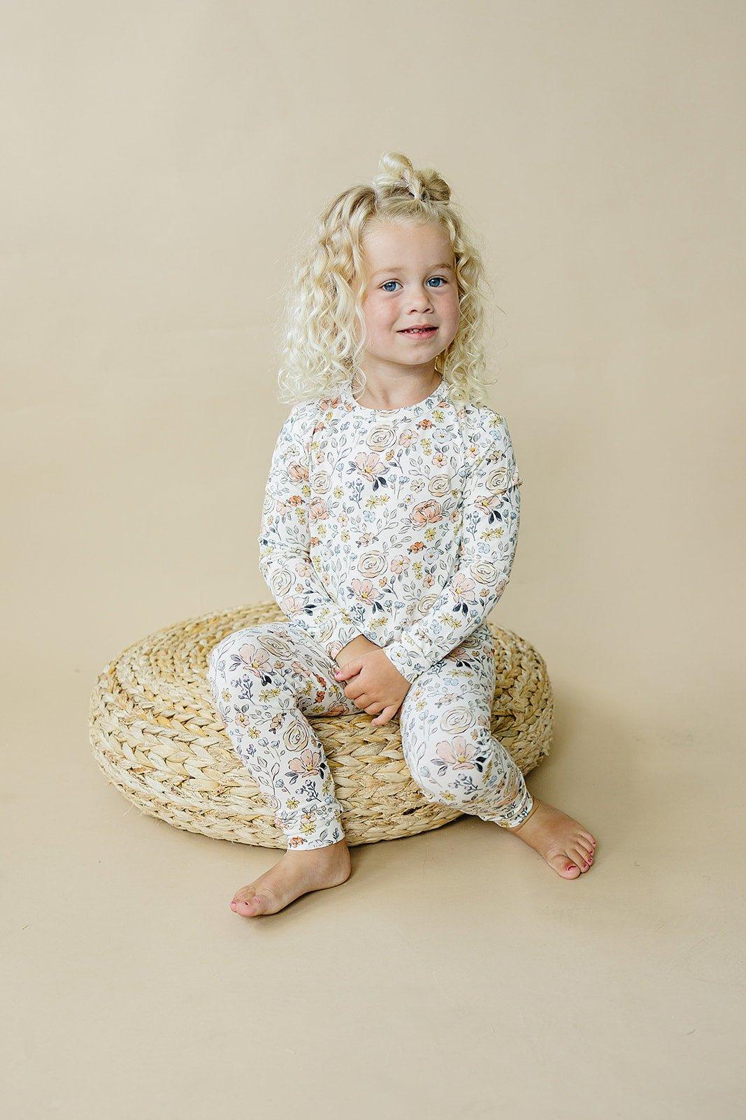 Pastel Petals 2pc Modal Pajamas - Shop Avnu
