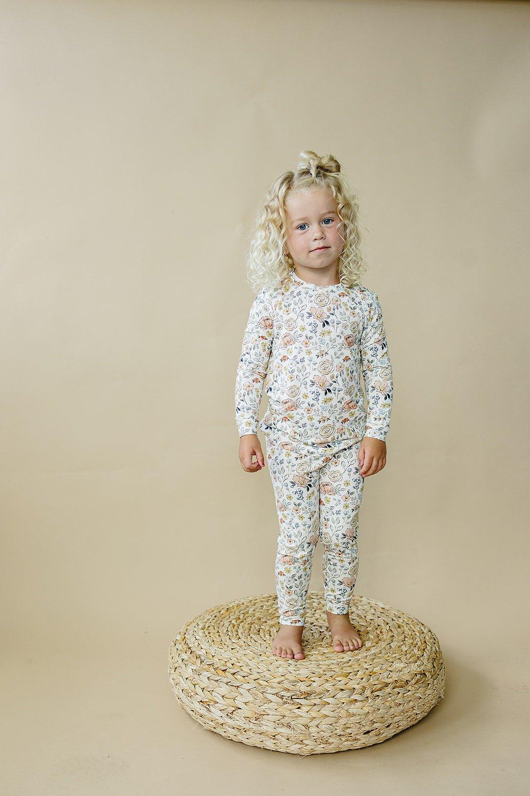 Pastel Petals 2pc Modal Pajamas - Shop Avnu