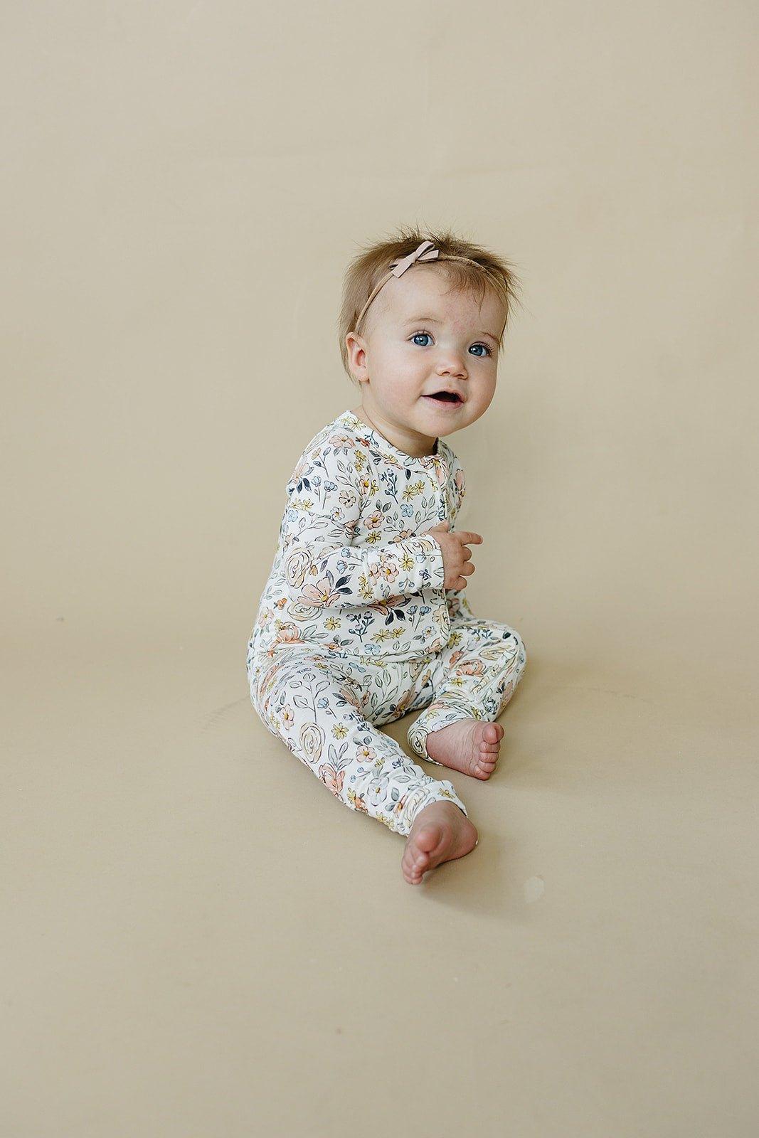 Pastel Petals Modal Zippy Romper - Shop Avnu