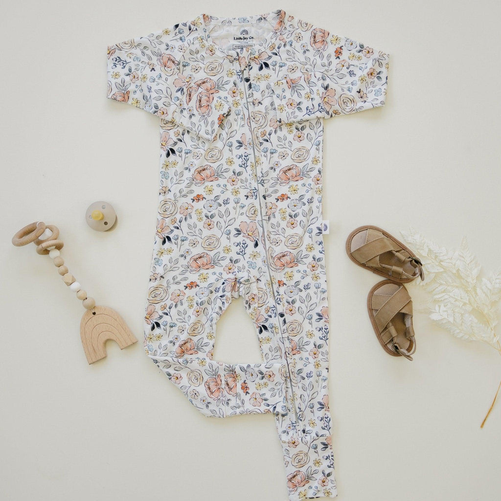 Pastel Petals Modal Zippy Romper - Shop Avnu