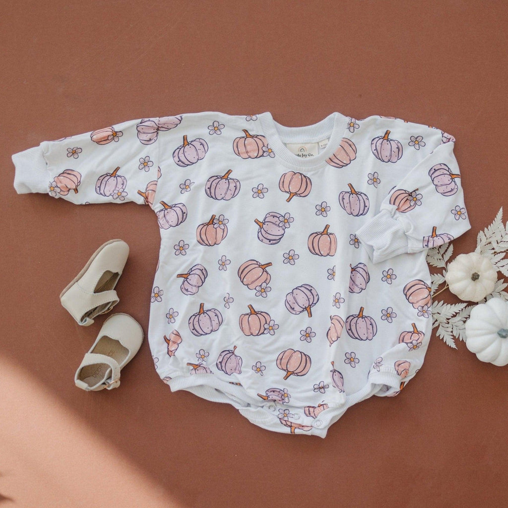 Pastel Pumpkins Bamboo Bubble Romper - Shop Avnu