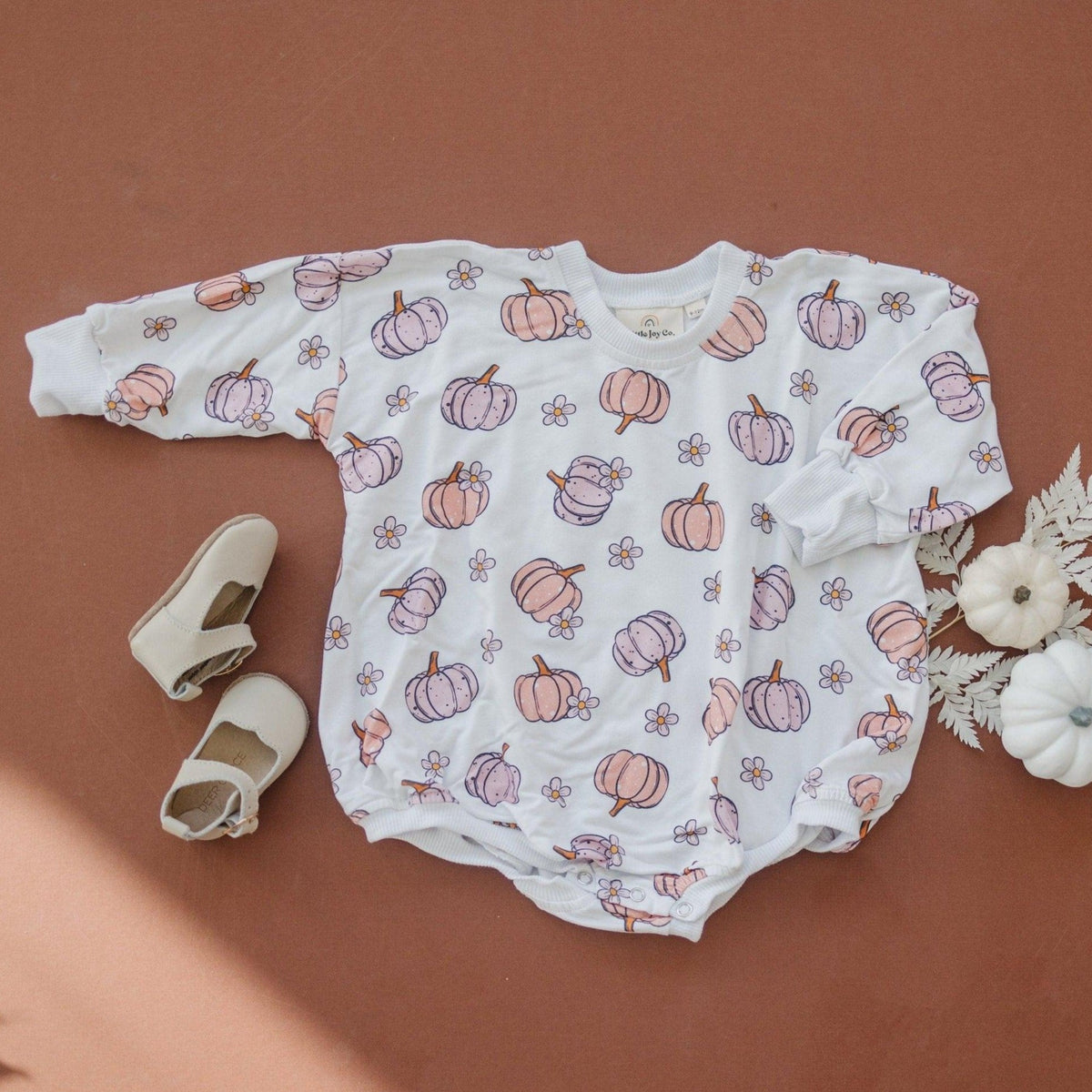 Pastel Pumpkins Bamboo Bubble Romper - Shop Avnu