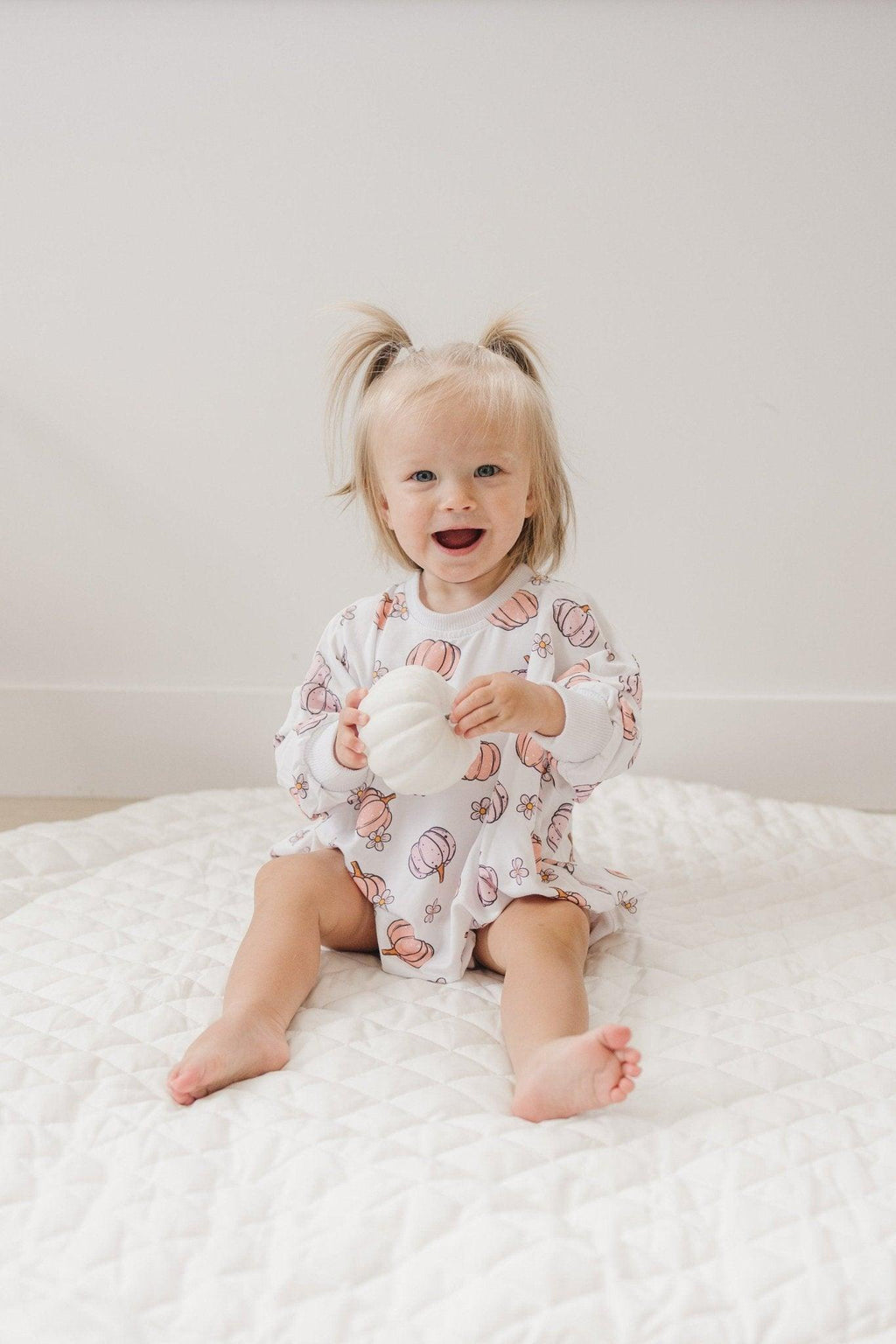 Pastel Pumpkins Bamboo Bubble Romper - Shop Avnu
