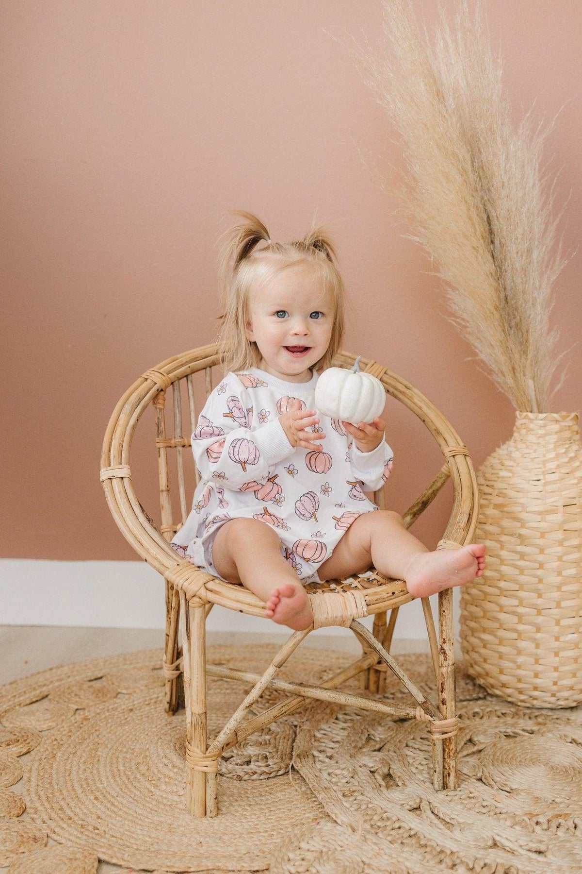 Pastel Pumpkins Bamboo Bubble Romper - Shop Avnu