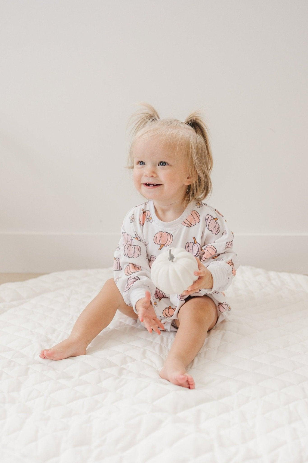 Pastel Pumpkins Bamboo Bubble Romper - Shop Avnu