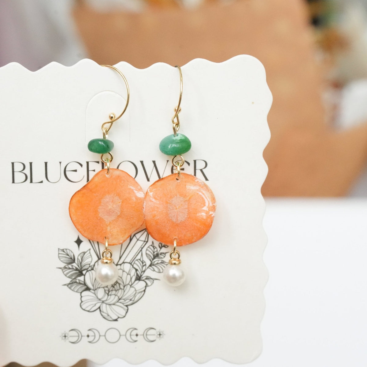 Real Carrot & Purple Sweet Potato Slice Earrings - "Harvest Gem" Vegetable Resin Jewelry