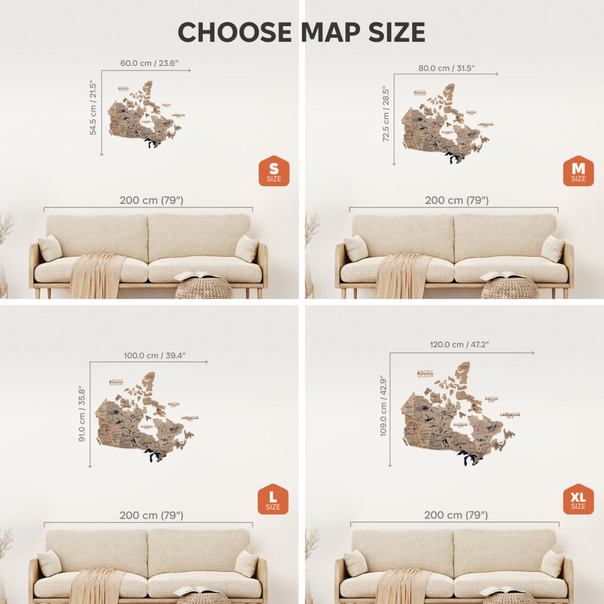 3D Wooden Map of Canada – Terra