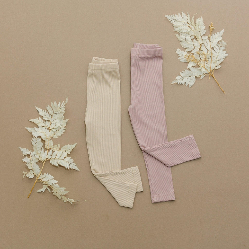 Ribbed Bamboo Leggings for Kids - Multiple Colors - Shop Avnu